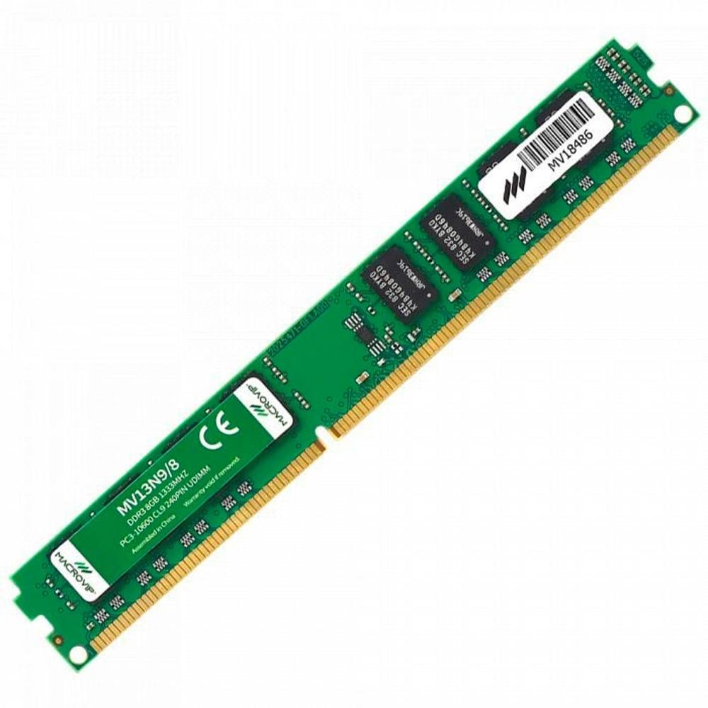 Memória Macrovip, 8GB, 1333MHz, DDR3 - Mv13n9/8 Memória Macrovip, 8GB, 1333MHz, DDR3 - Mv13n9/8