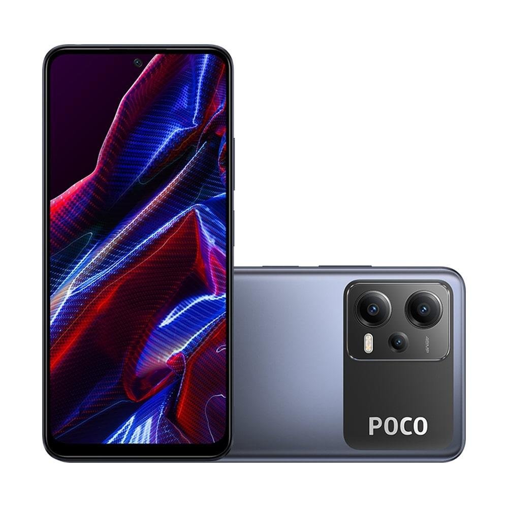 Smartphone Poco X5 5G, 128GB, 6GB, Câmera Tripla 48MP, Preto Smartphone Poco X5 5G, 128GB, 6GB, Câmera Tripla 48MP, Preto
