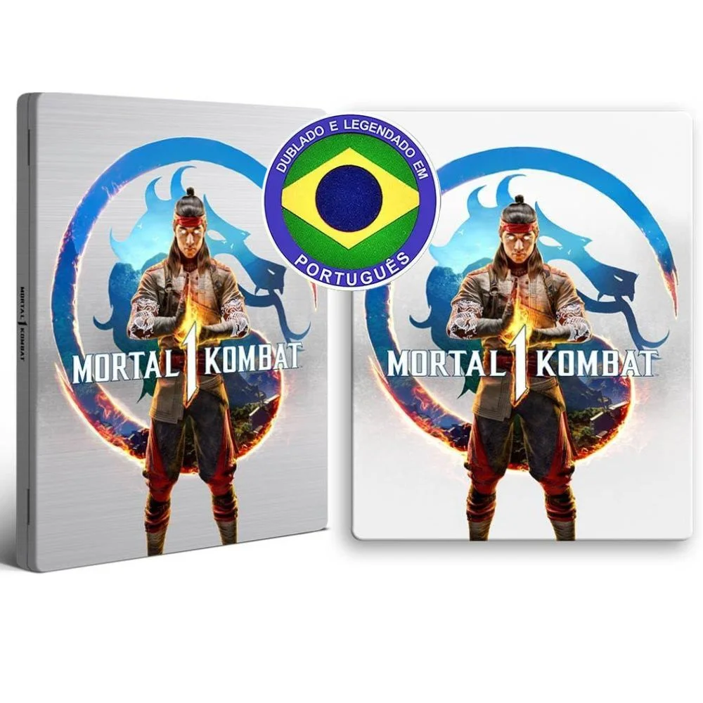 Jogo Mortal Kombat 1 Sony Steel Case Edition, Playstation 5, Mídia Física