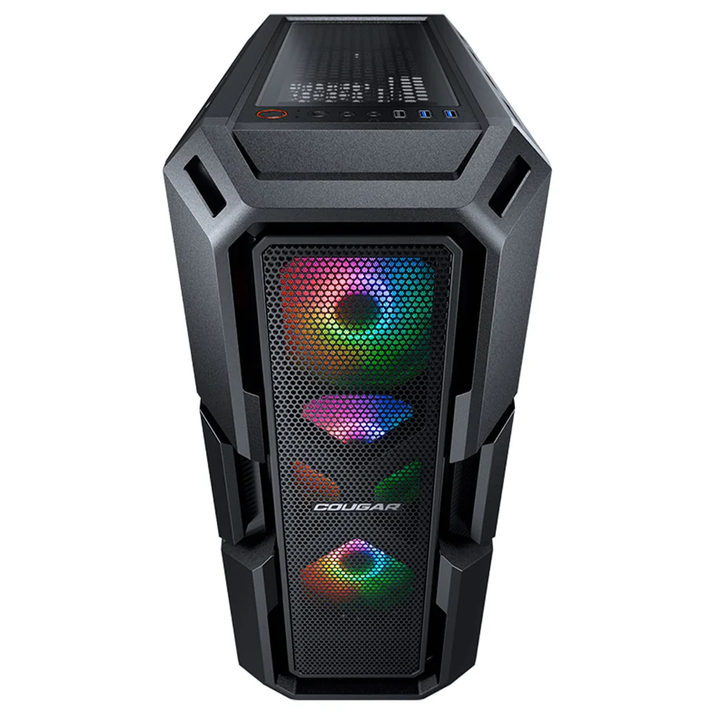 Gabinete Gamer Cougar Mx440 Mesh RGB, Mid Tower, Vidro Temperado, 3x Fans RGB, Preto - 3856c10.0007 Gabinete Gamer Cougar Mx440 Mesh RGB, Mid Tower, Vidro Temperado, 3x Fans RGB, Preto - 3856c10.0007