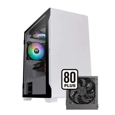 Gabinete Tt S100 TG Mini Tower Fonte 600W Vidro