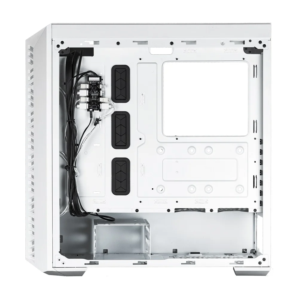 Gabinete Cooler Master Masterbox 520, Lateral Vidro,3 Fans Argb 120mm - Mb520-wgnn-s01