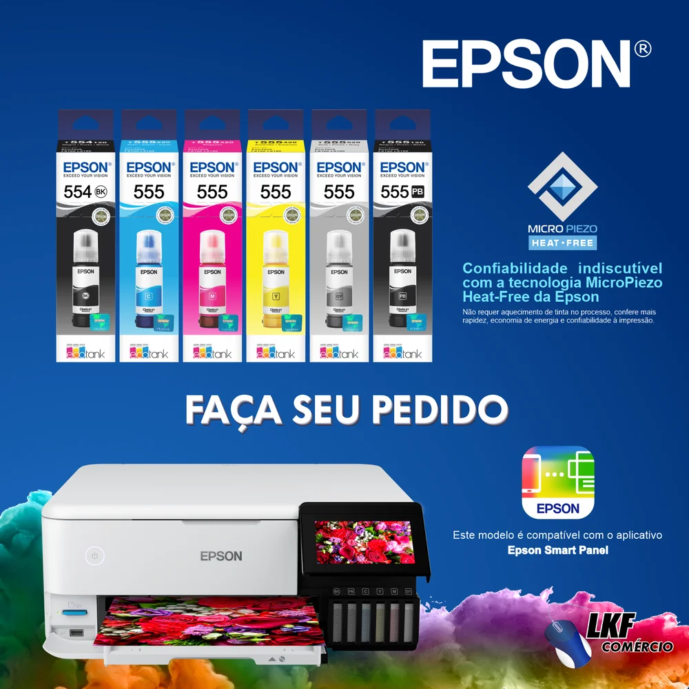 Refil de Tinta Epson Ecotank 554 T554120 KaBuM