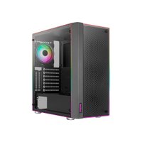 Gabinete Gamer Aerocool, Skribble Preto Rgb - Lateral Vidro