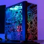Gabinete Gamer Aerocool, Skribble Preto Rgb - Lateral Vidro