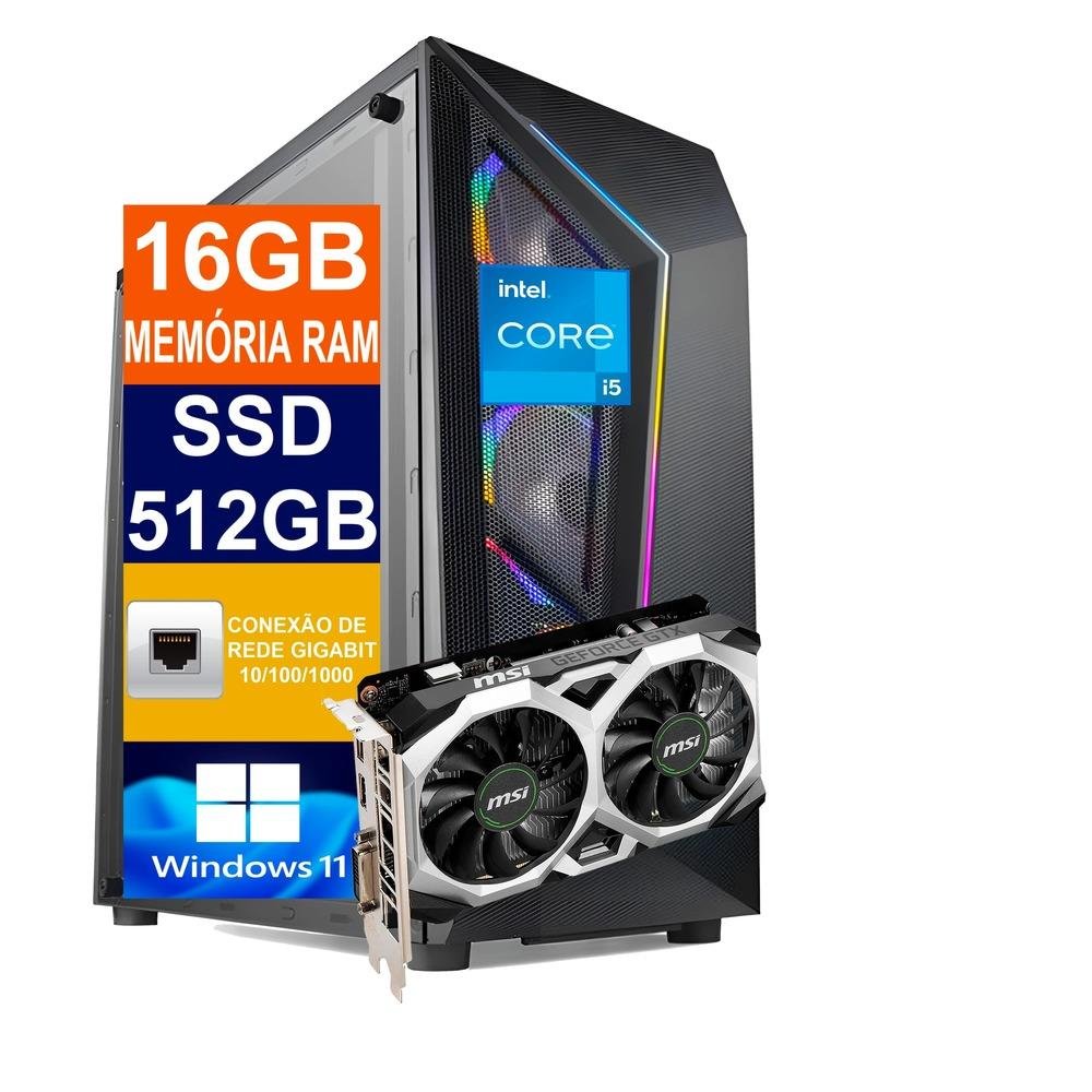 Pc Gamer Tech Power I5 16GB GTX 1650 SSD 512GB