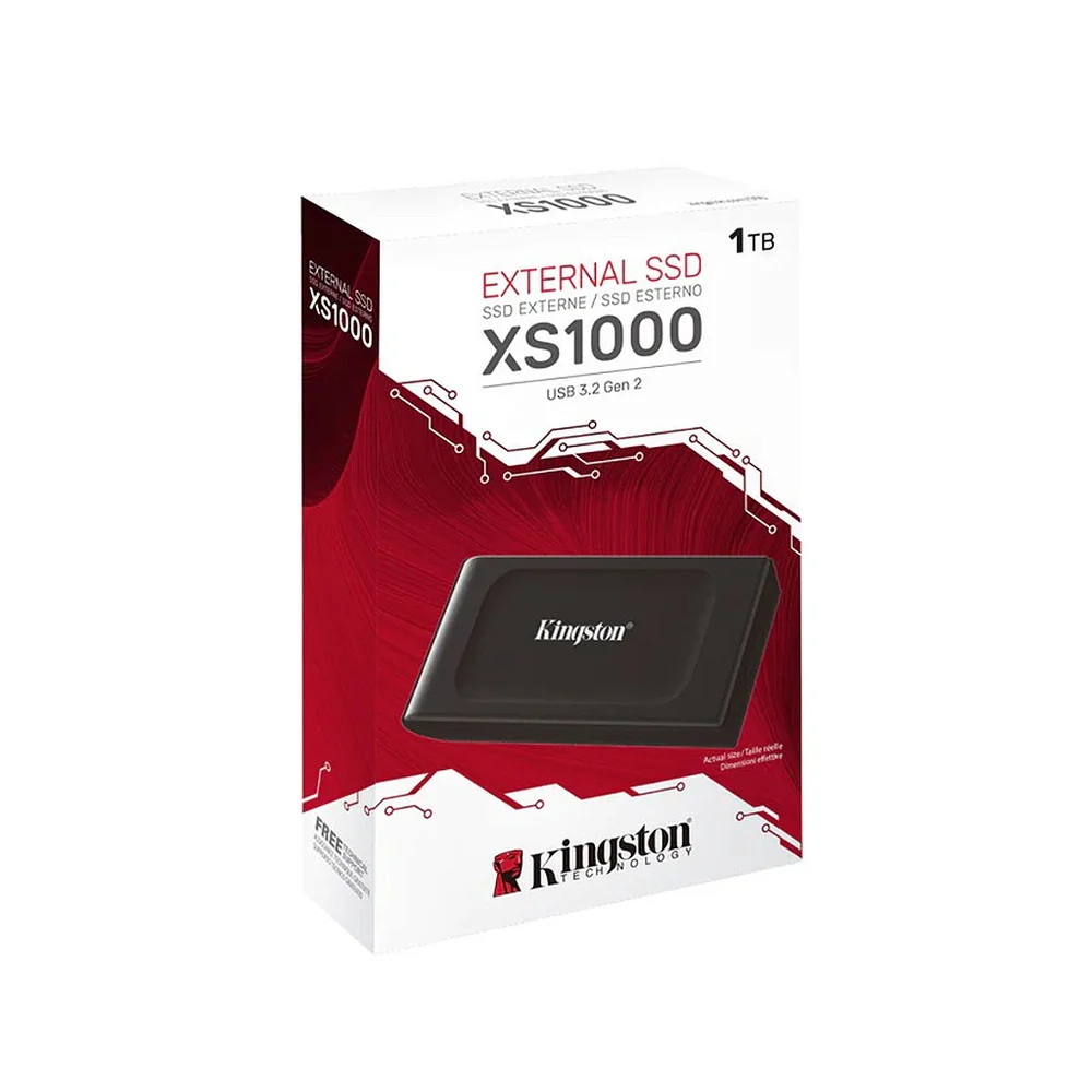 SSD Externo Kingston 1tb Portátil Xs1000, Preto, Prata SSD Externo Kingston 1tb Portátil Xs1000, Preto, Prata