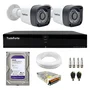 Kit Cftv 2 Câmeras Segurança Full HD + Dvr 4 Canais Com + HD 500GB