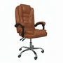 Cadeira De Escritório Oficial Presidente Reclinável Ergonômica - Marrom Claro