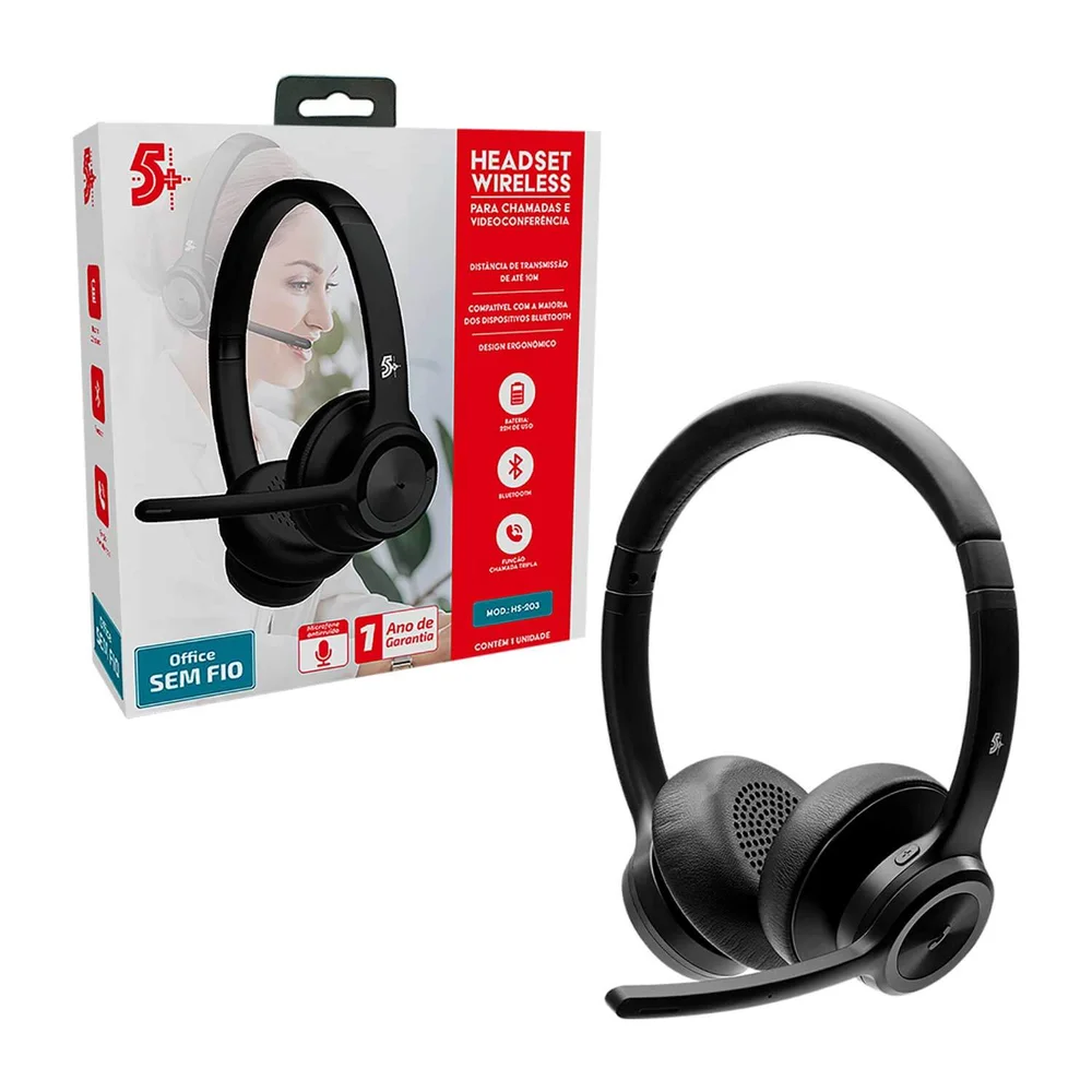 Headset Sem Fio Santana Bluetooth KaBuM
