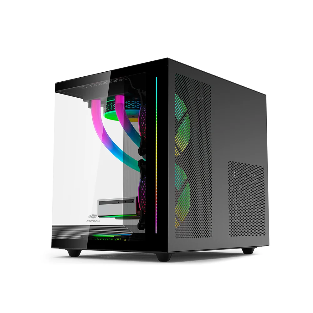 Gabinete Aquarius Sem Fonte C3tech Gaming - Mt-g810bk Gabinete Aquarius Sem Fonte C3tech Gaming - Mt-g810bk