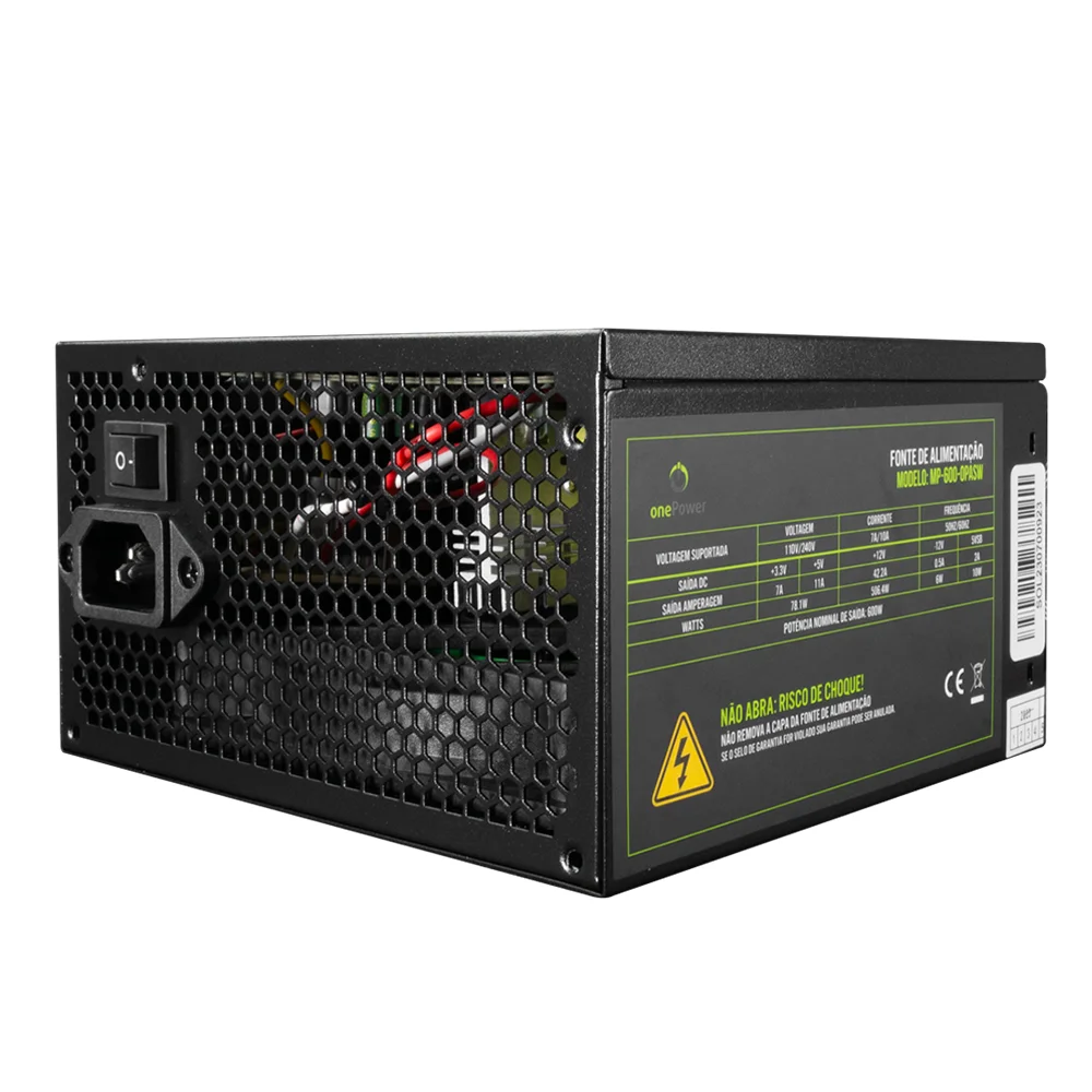 Fonte Onepower, ATX, 600w, Autoswitch - Mp-600-opasw Fonte Onepower, ATX, 600w, Autoswitch - Mp-600-opasw