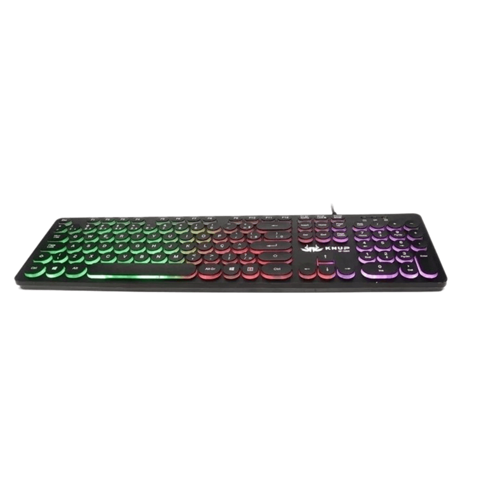 Teclado Gamer Knup, Qwerty, RGB, Preto - Kp-2059 Teclado Gamer Knup, Qwerty, RGB, Preto - Kp-2059