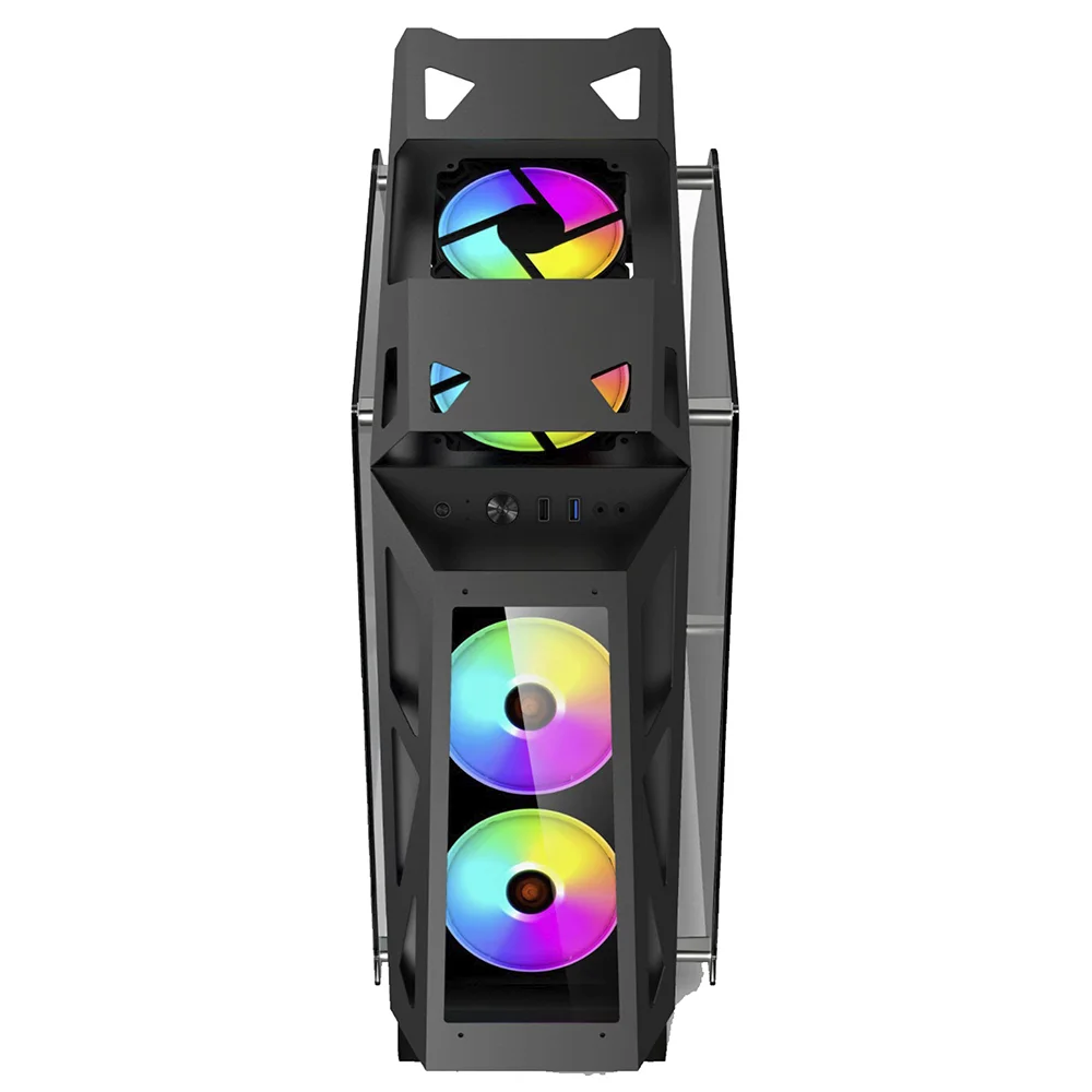 Gabinete Gamer Havoc, Preto, Mid Tower, Vidro Temperado RGB, Com 3 Fans Gabinete Gamer Havoc, Preto, Mid Tower, Vidro Temperado RGB, Com 3 Fans