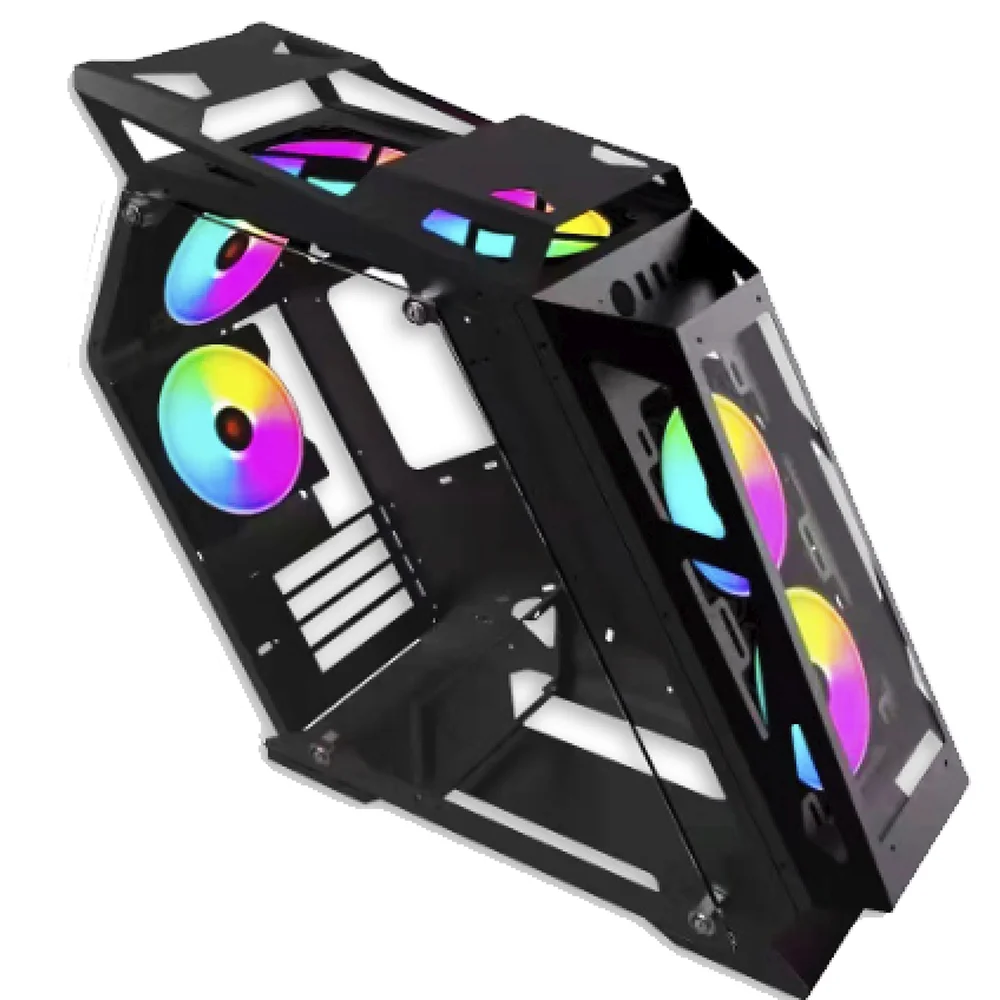 Gabinete Gamer Havoc, Preto, Mid Tower, Vidro Temperado RGB, Com 3 Fans Gabinete Gamer Havoc, Preto, Mid Tower, Vidro Temperado RGB, Com 3 Fans