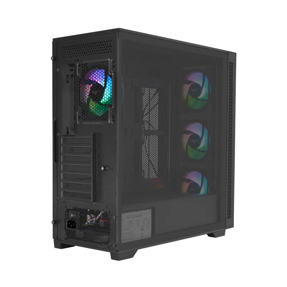Gabinete Gamer Concórdia Monster, Mid Tower, ARGB, 4 Fans, Fonte 500w, 80 Plus, Bronze Gabinete Gamer Concórdia Monster, Mid Tower, ARGB, 4 Fans, Fonte 500w, 80 Plus, Bronze