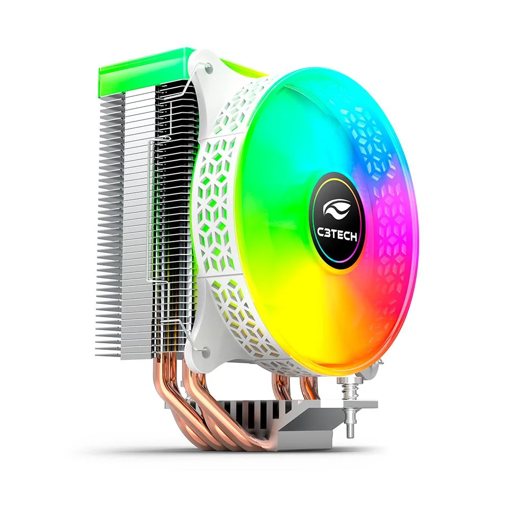 Cooler C3tech Gaming Fc-l150RGB, Branco, Intel, AMD - Fc-l150RGB Cooler C3tech Gaming Fc-l150RGB, Branco, Intel, AMD - Fc-l150RGB