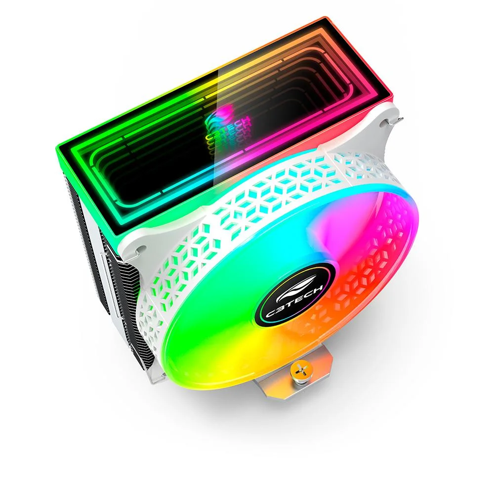 Cooler C3tech Gaming Fc-l150RGB, Branco, Intel, AMD - Fc-l150RGB Cooler C3tech Gaming Fc-l150RGB, Branco, Intel, AMD - Fc-l150RGB