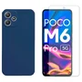 Capa Aveludada Para Xiaomi Poco M6 Pro + Pelicula Hidrogel Cor:azul-marinho