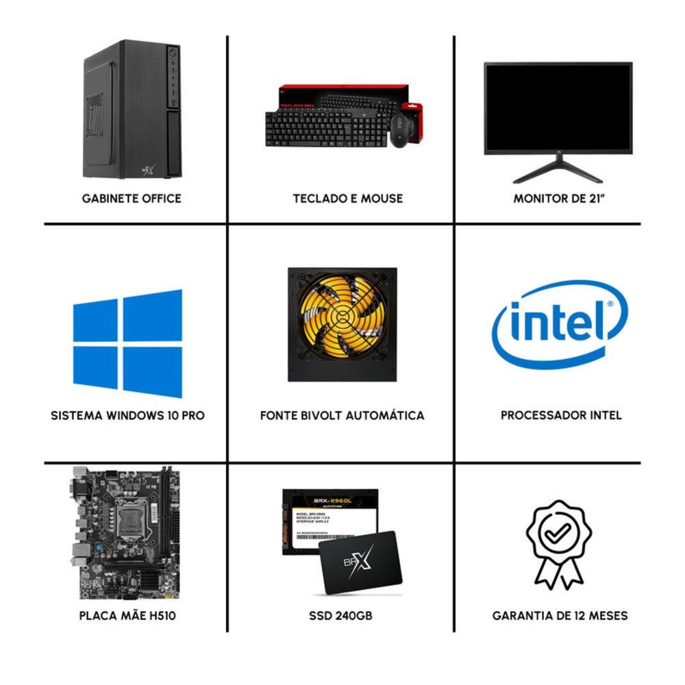 Computador I5 10400f 16GB Gt 210 KaBuM