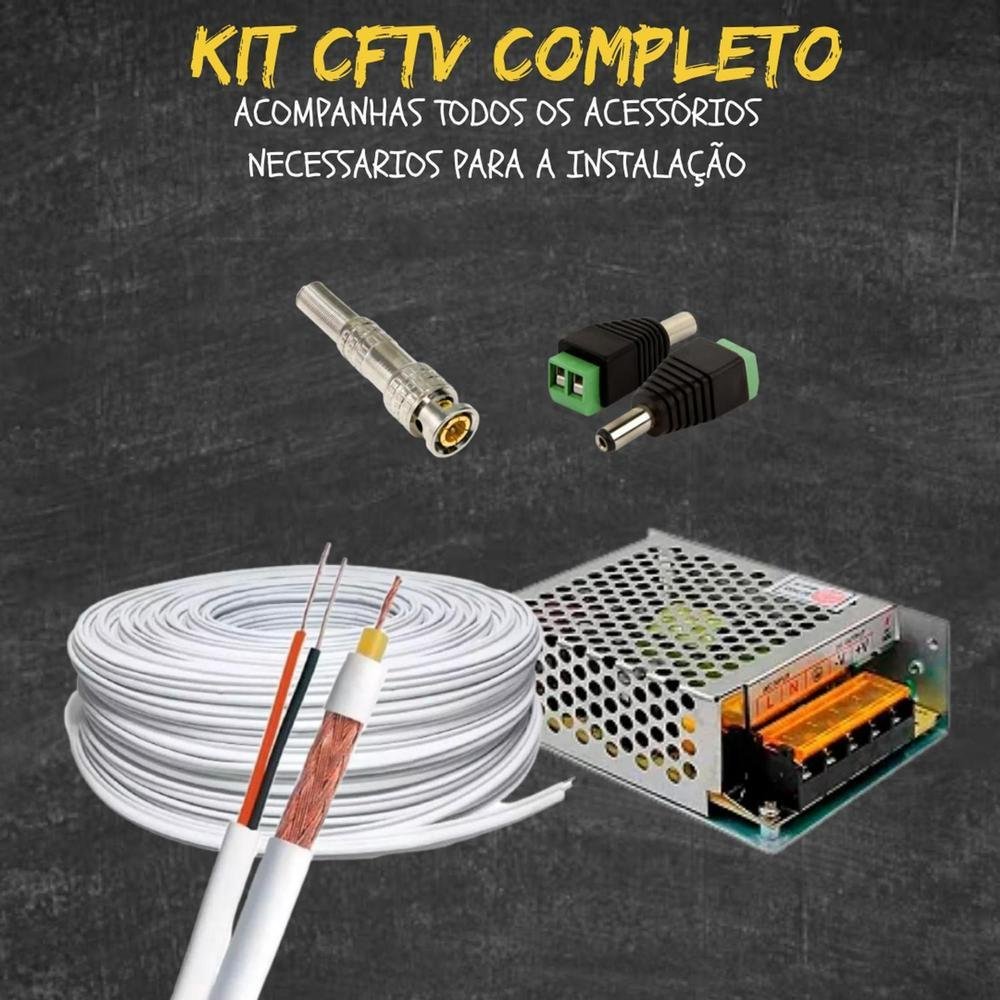 Kit 8 Câmeras Intelbras Cftv 1080p, Full Color, Colorida Noite 1tb