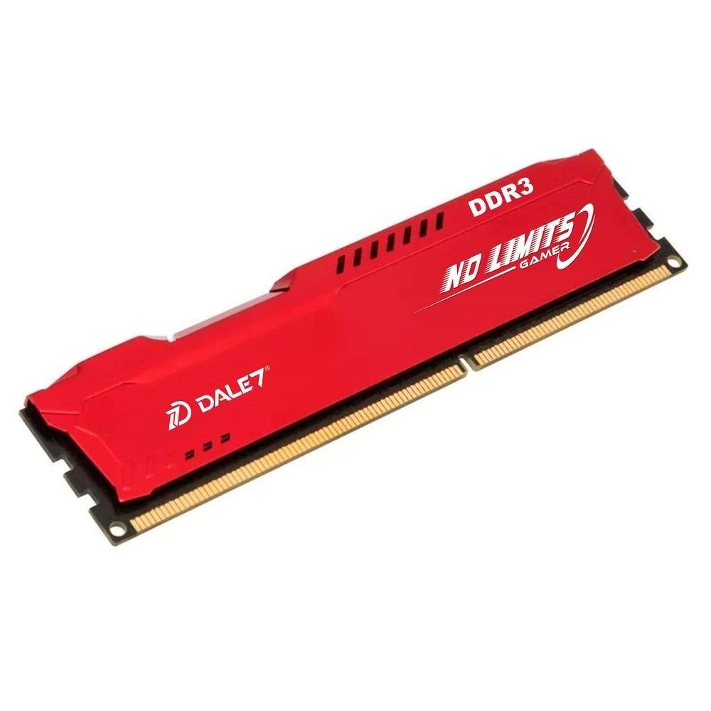 Memória Gamer Dale7 No Limits, 4GB, 1600Mhz, DDR3, Desktop, Vermelho Memória Gamer Dale7 No Limits, 4GB, 1600Mhz, DDR3, Desktop, Vermelho