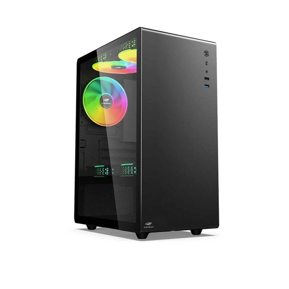 Gabinete C3tech Mt-g200bk, Com 3 Fans Gabinete C3tech Mt-g200bk, Com 3 Fans