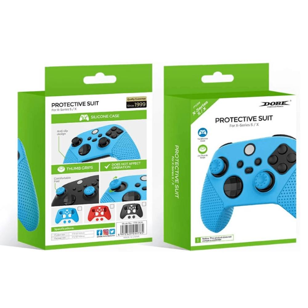 Capa De Controle Dobe, Para Xbox Series S e X, Silicone, Grips, Borrachinha, Preta