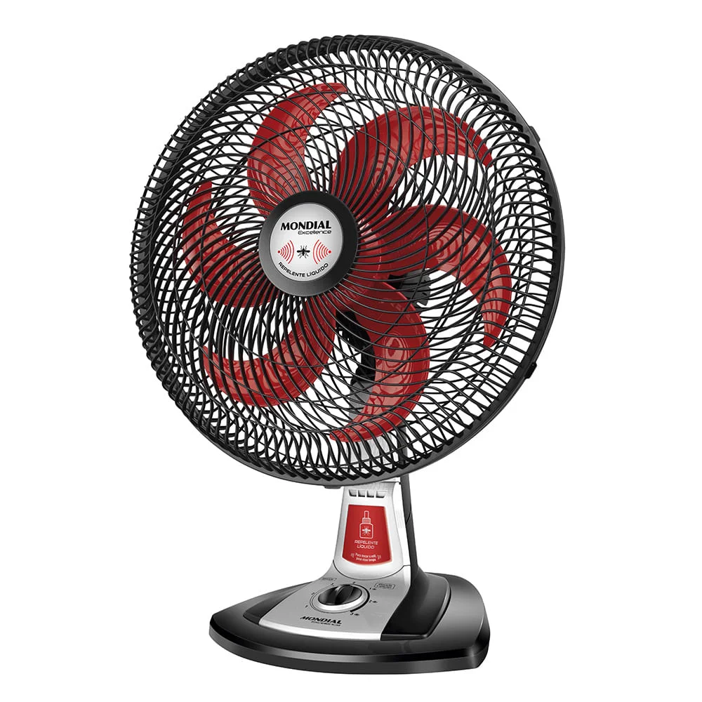 Ventilador de Mesa Mondial Turbo Excellence 220V Vermelho/Preto VT-RP-01