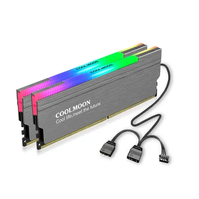 Kit 2 Dissipador Calor Memória RAM ARGB 3 Pinos 5V Control