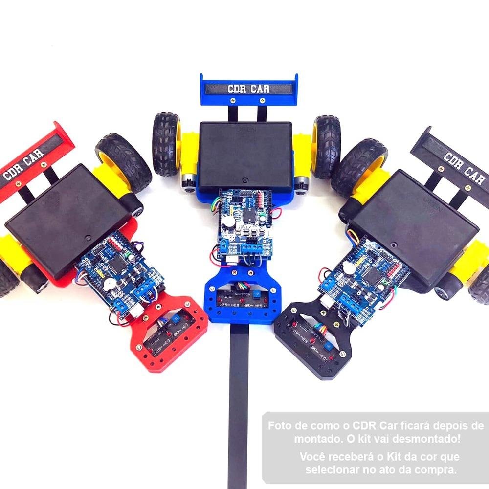 Kit Casa da Robótica Montar Robô Seguidor Azul