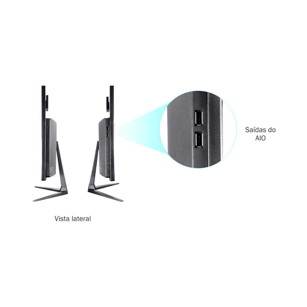 All In One K-mex 23,8, Preto, Sem Touch - th-610-d4 em Campinas - foto 2