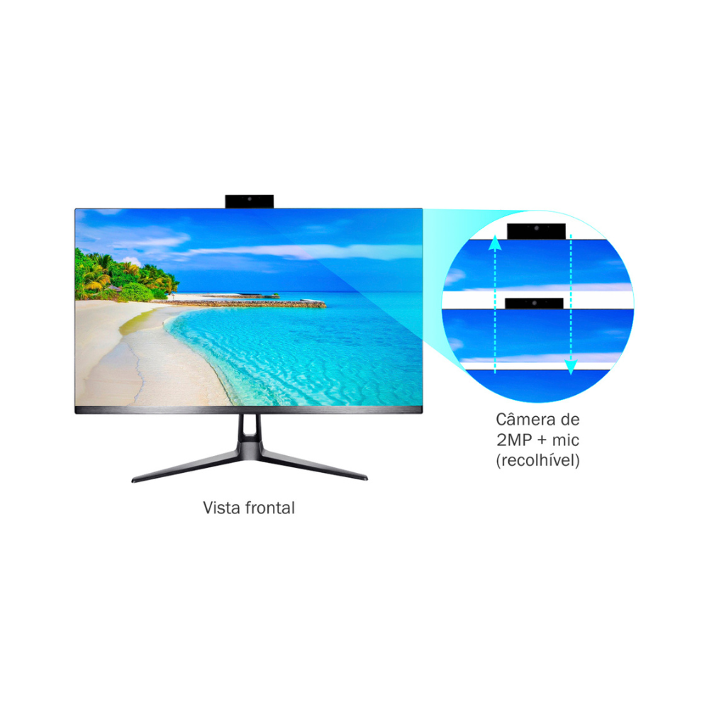 All In One K-mex 23,8, Preto, Sem Touch - th-610-d4 em Campinas - foto 5