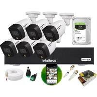 Kit 6 Câmeras Intelbras Fullcolor 1220 Dvr Intelbras Mhdx 3008c + Hd 1TB