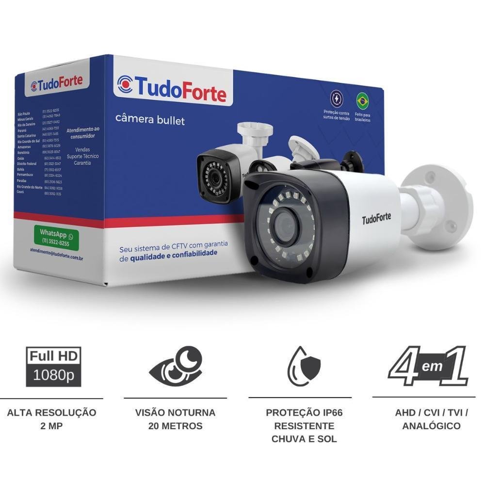 Kit 10 Câmeras De Segurança, FULL HD, 1080p 2mp, Bullet, 20 Metros, Infravermelho, Lente 2.8mm Kit 10 Câmeras De Segurança, FULL HD, 1080p 2mp, Bullet, 20 Metros, Infravermelho, Lente 2.8mm