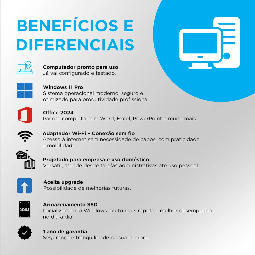 Mini PC Coutinhoshops, Intel Core I7, 8GB RAM, SSD 1TB, Windows 11 em Campinas - foto 2