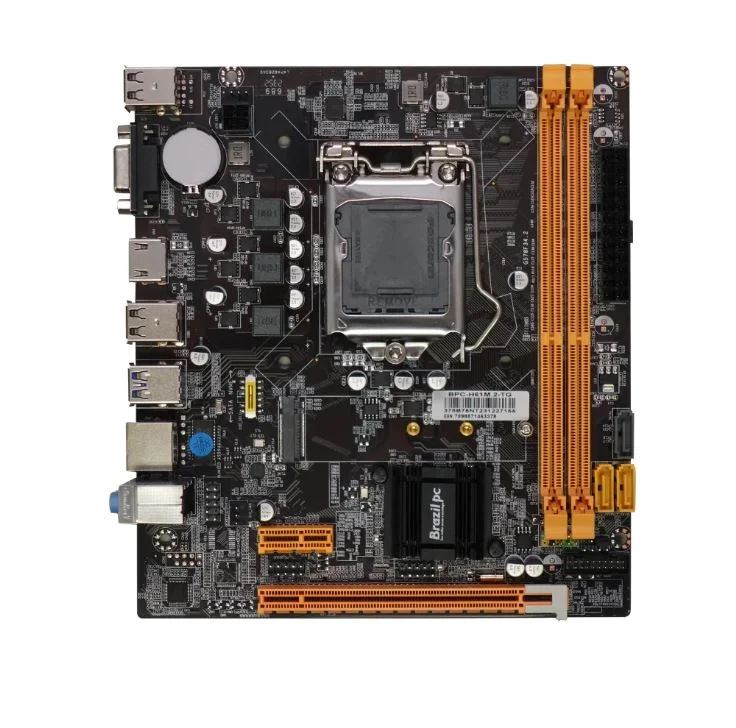 Placa-Mãe Brazilpc Bpc-H61m.2-Tg, LGA 1155, DDR3, Chipset Intel H61, M.2, USB, HDMI/VGA, Micro Atx Placa-Mãe Brazilpc Bpc-H61m.2-Tg, LGA 1155, DDR3, Chipset Intel H61, M.2, USB, HDMI/VGA, Micro Atx
