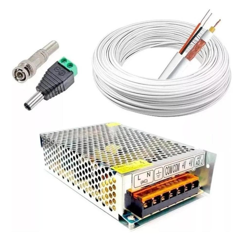 Kit 16 Câmeras Intelbras Vhd 1220 B Full Color Bullet Full Hd 1080p Multi Hd Ir 20m + Dvr Mhdx 1216