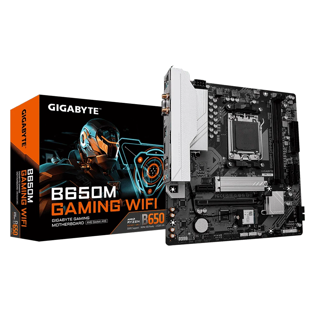 Placa Mãe Gigabyte B650m Gaming Wifi Amd Am5 Chipset B650 2xDDR5 Matx Placa Mãe Gigabyte B650m Gaming Wifi Amd Am5 Chipset B650 2xDDR5 Matx