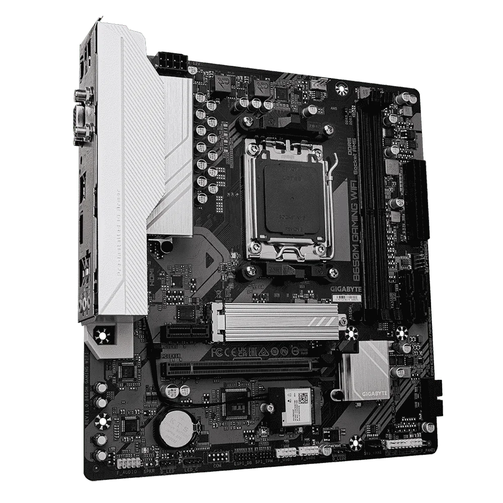 Placa Mãe Gigabyte B650m Gaming Wifi Amd Am5 Chipset B650 2xDDR5 Matx Placa Mãe Gigabyte B650m Gaming Wifi Amd Am5 Chipset B650 2xDDR5 Matx