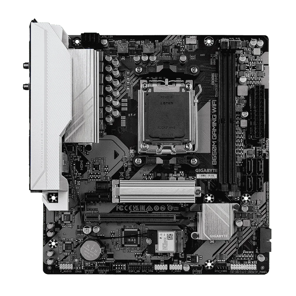 Placa Mãe Gigabyte B650m Gaming Wifi Amd Am5 Chipset B650 2xDDR5 Matx Placa Mãe Gigabyte B650m Gaming Wifi Amd Am5 Chipset B650 2xDDR5 Matx