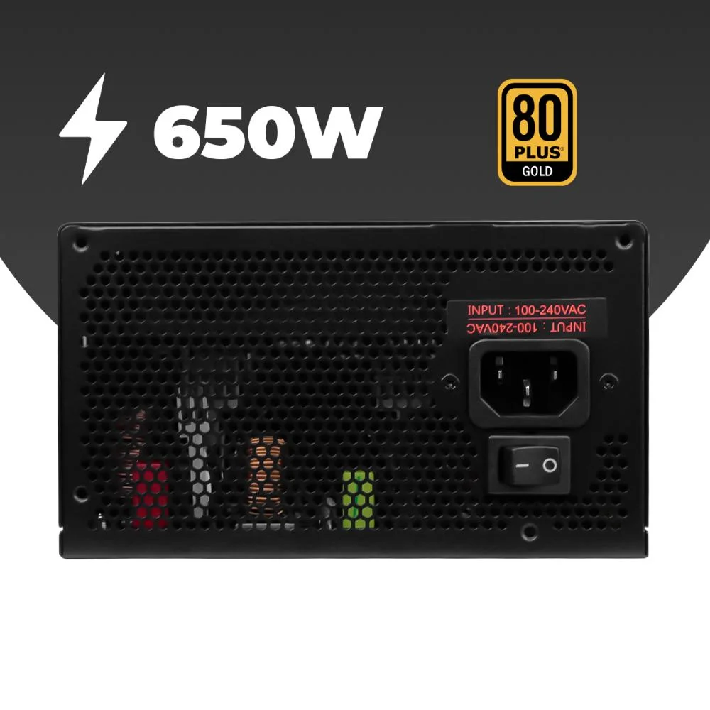 Fonte De Alimentação Atx 650w 80 Plus Gold Modular Pfc Ativo Power Supply Fonte De Alimentação Atx 650w 80 Plus Gold Modular Pfc Ativo Power Supply