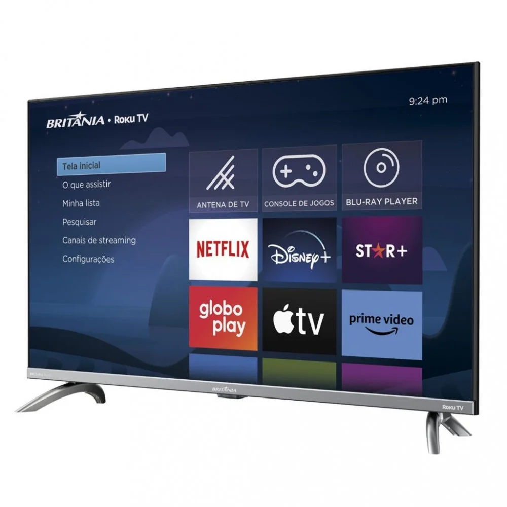 Smart TV Britânia, 32" LED 60hz, Wi-Fi, HDMI, AV, USB, Conversor Digital, Aplicativos Pré-Instalados - BTV32G7PR2CSGBLH Smart TV Britânia, 32" LED 60hz, Wi-Fi, HDMI, AV, USB, Conversor Digital, Aplicativos Pré-Instalados - BTV32G7PR2CSGBLH