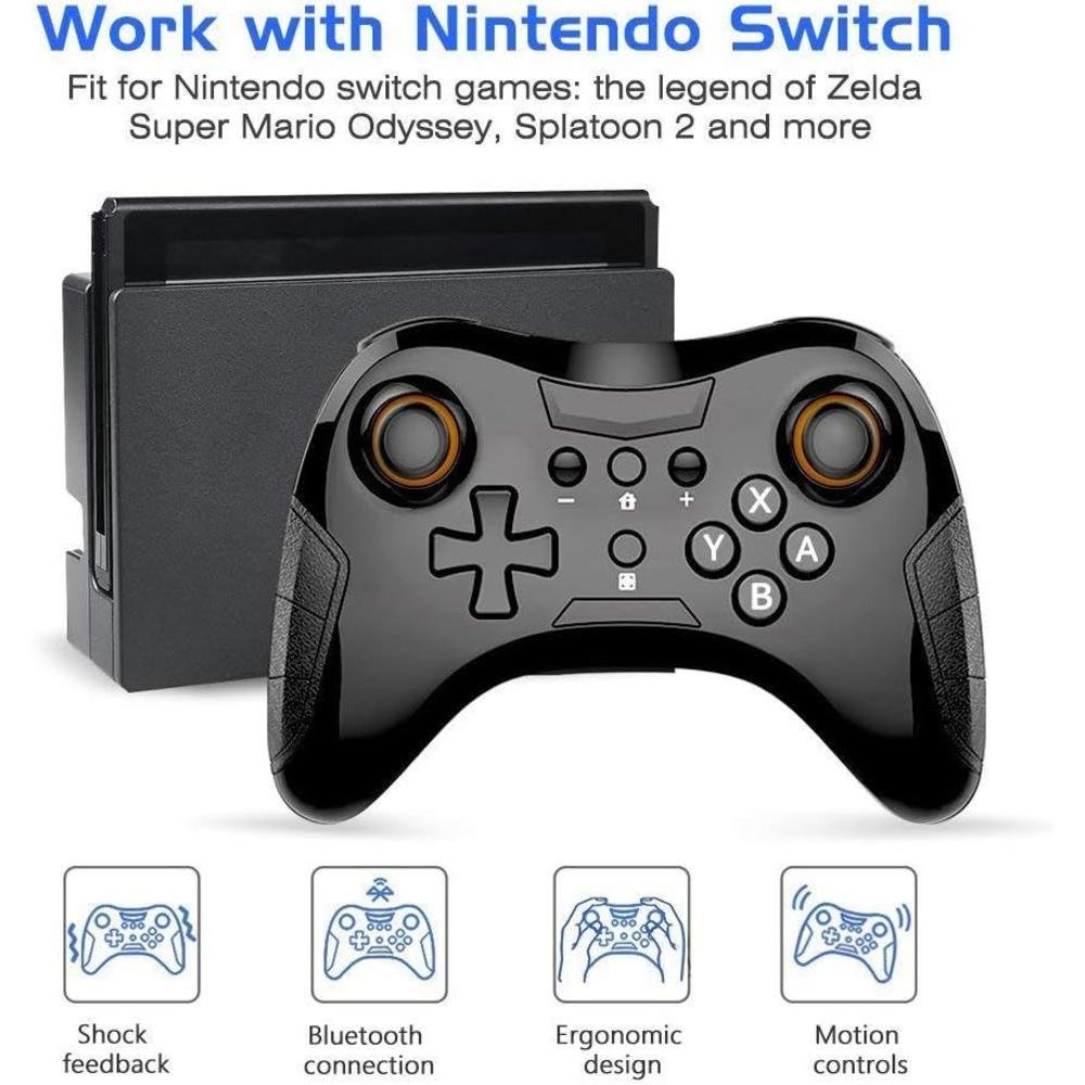 Controle Joystick Sem Fio Dobe Preto KaBuM