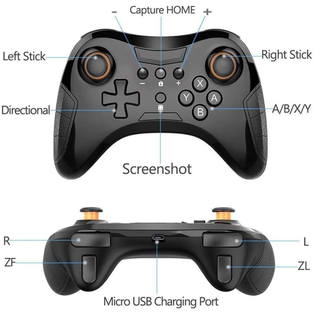 Controle Joystick Sem Fio Dobe, Preto - Tns-1724