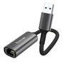 Hubonic Adaptador Usb De Rede Ethernet Rj45 Gigabit 1000mbps Usb 3.0 Liga De Alumínio 20cm