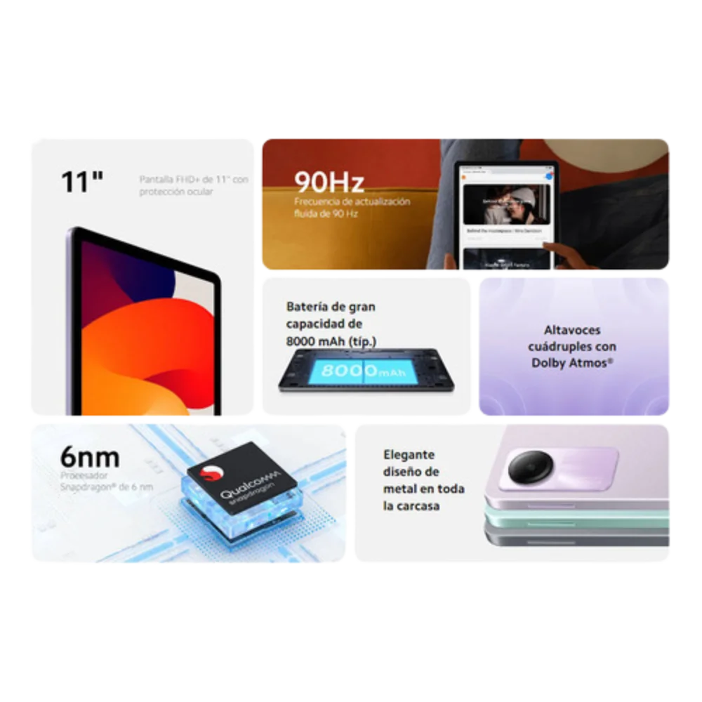 Tablet Xiaomi Redmi Pad Se, 8GB De RAM, 256GB, Tela 11", Graphite Cinza