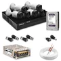 Kit 6 Câmeras De Segurança Intelbras Full Hd 1080p Com Dvr Mhdx 1208 1080p Com HD 1TB Purple | Completo 100% Intelbras