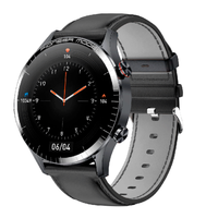 Smartwatch Level Lvw50 Tela AmoLED De 1.3" Compatível Com Ios E Android Gps Notificações Ligação Cor:black Couro