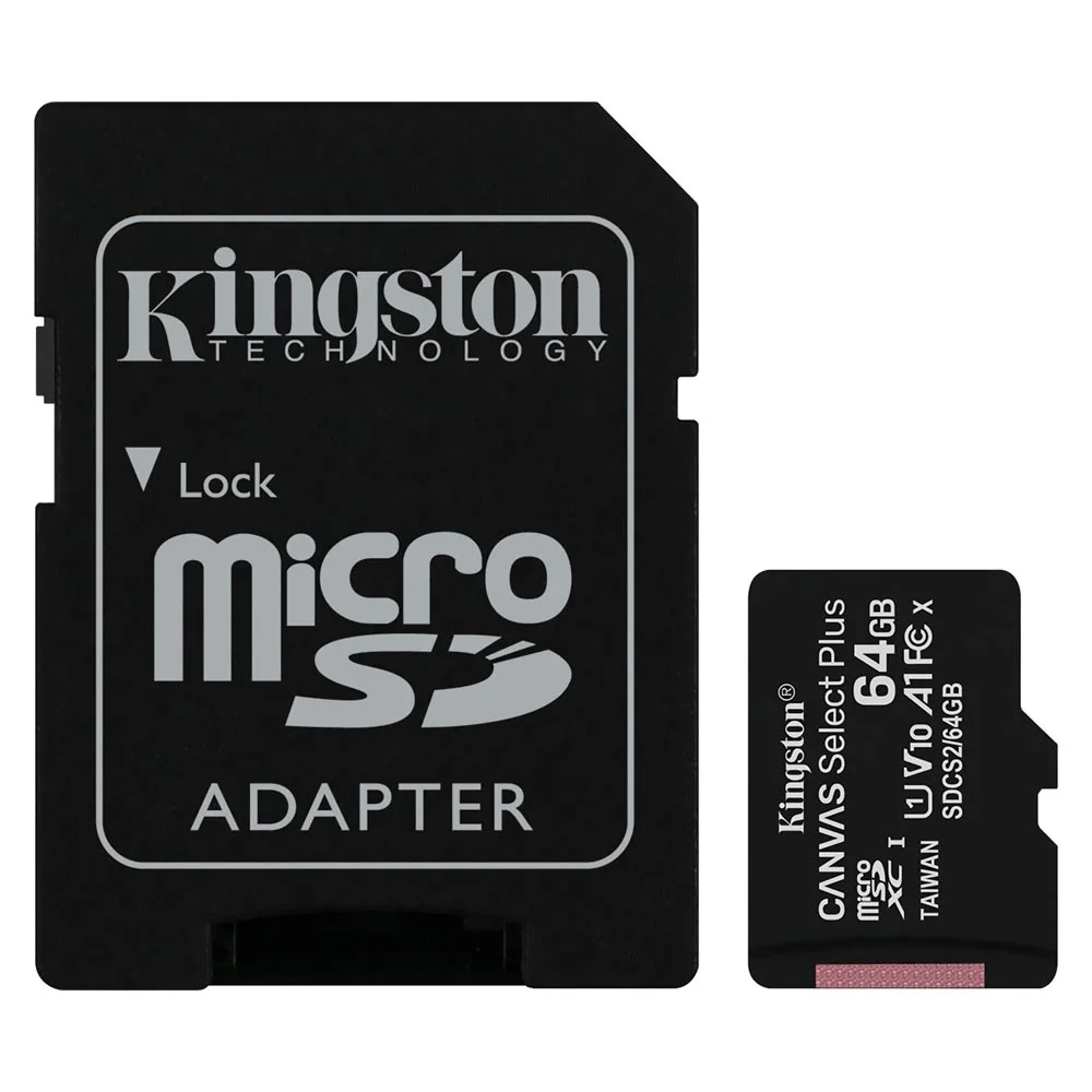 Cartão de Memória Kingston Canvas Select Plus Micro SDXC, 64GB, Classe 10